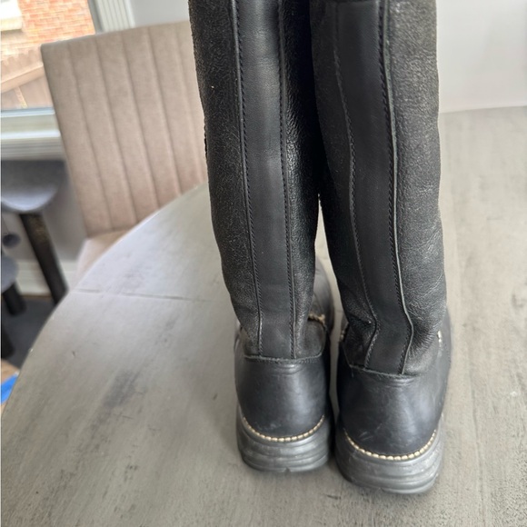 UGG Black Pebbled Leather Boots - Picture 4 of 11
